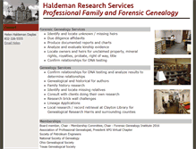 Tablet Screenshot of haldemanresearchservices.com